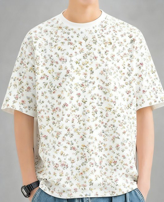 CirclePrint Men's Cotton Crew Neck All-Over Graphic Tee