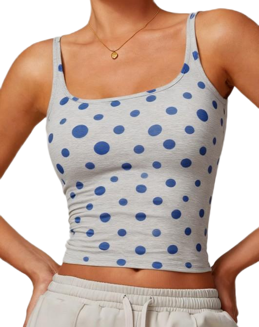 Women's Compression Crop Tank Top - Breathable & Padded for Active Wear